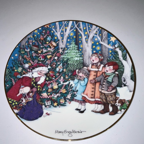 1992 Mary Engelbreit Hallmark Plate-The Wonder Of Christmas 🎅🏻 Fine Porcelain - Picture 8 of 16
